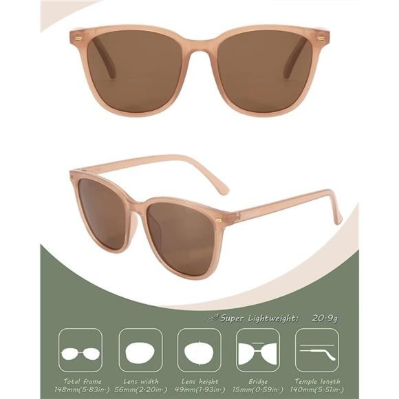 Women\'s Polarized Sunglasses with UV Protection Reduce Glare,